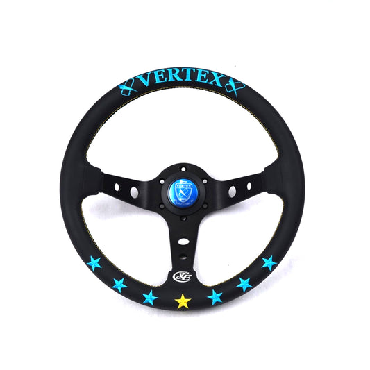 Vertex Blue 7 Star Steering Wheel